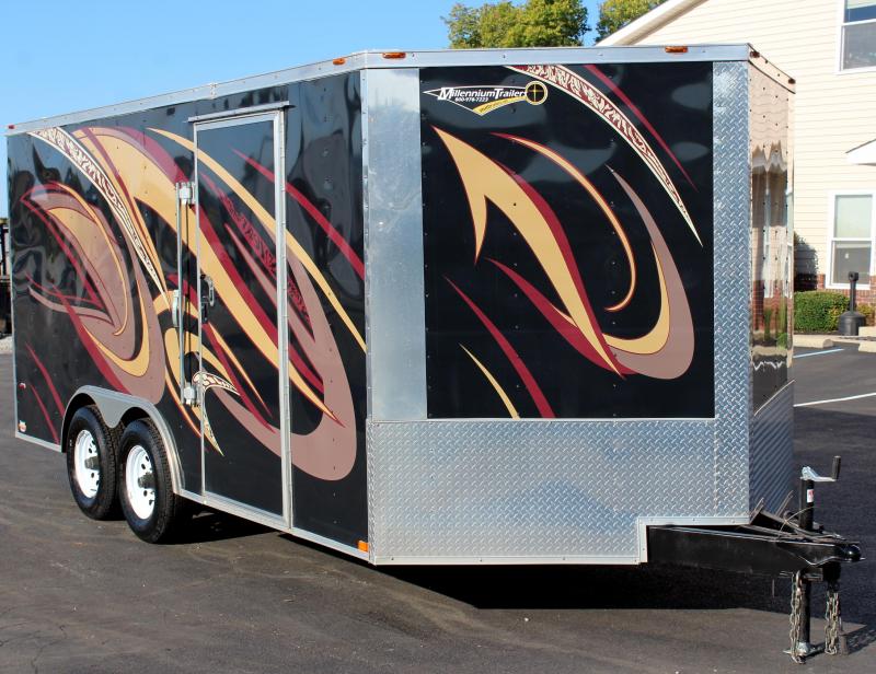 <b> Pre-Owned Trade In NOW $7495</b> 2016 8.5' x 16' Freedom Car Hauler <b> Pre-Owned Trade In NOW $7495</b> 2016 8.5' x 16' Freedom Car Hauler