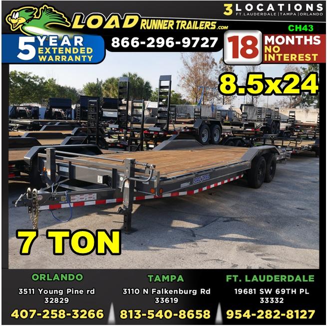 *CH43* 8.5x24 Drive Over Fenders Car Hauler Trailer 8.5 x 24 | CH102-24T7-DOF *CH43* 8.5x24 Drive Over Fenders Car Hauler Trailer 8.5 x 24 | CH102-24T7-DOF