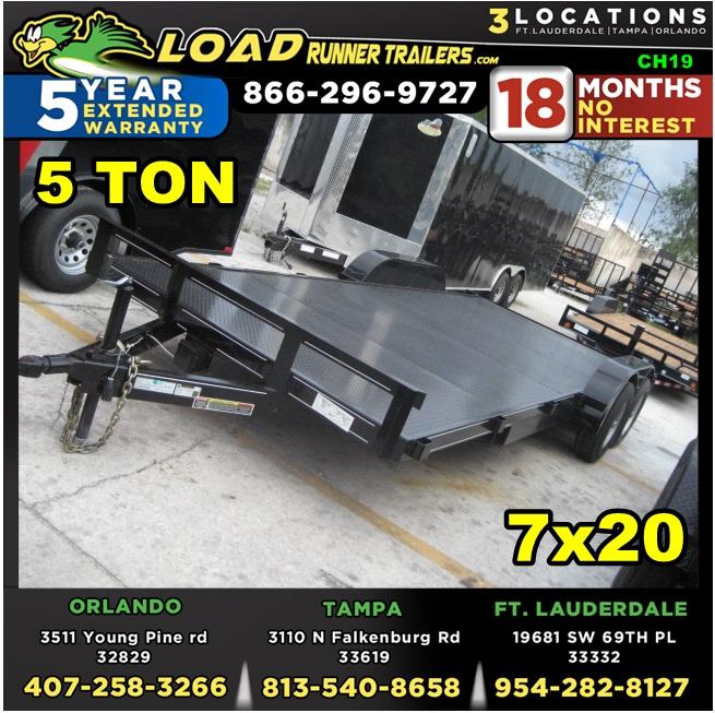 *CH19* 7x20 5 TON Steel Deck Car Hauler Trailer LR Trailers 7 x 20 | CH82-20T5-1B-SD *CH19* 7x20 5 TON Steel Deck Car Hauler Trailer LR Trailers 7 x 20 | CH82-20T5-1B-SD