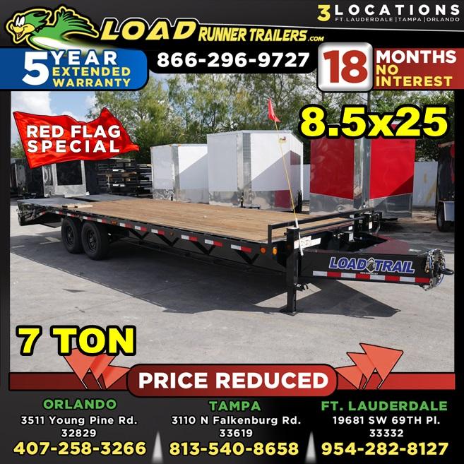 *105872* 8.5x25 Flatbed Deck Over Trailer |LRT Tandem Axle Trailers 8.5 x 25 *105872* 8.5x25 Flatbed Deck Over Trailer |LRT Tandem Axle Trailers 8.5 x 25