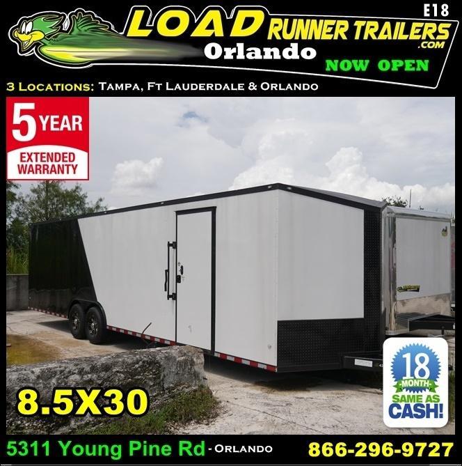 *E18* 8.5x30 Enclosed Car Hauler Trailer Cargo Trailers 8.5 x 30 | EV8.5-30T7-R *E18* 8.5x30 Enclosed Car Hauler Trailer Cargo Trailers 8.5 x 30 | EV8.5-30T7-R