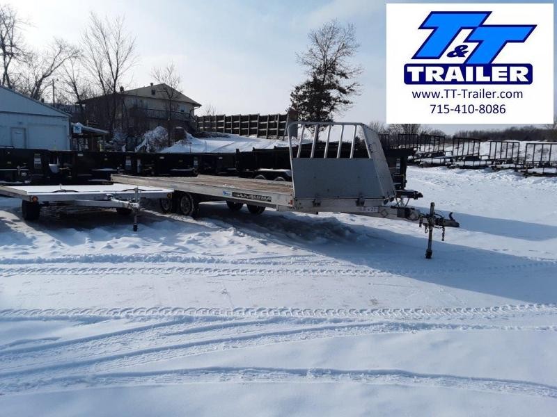 Used 2017 Aluma 8.5 x 22 4 Place Aluminum Snowmobile Trailer Used 2017 Aluma 8.5 x 22 4 Place Aluminum Snowmobile Trailer
