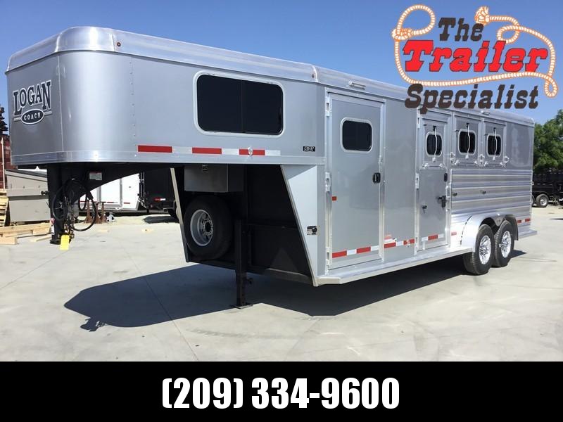NEW 2019 Logan Coach 3 horse Riot Double door tack GN Horse Trailer NEW 2019 Logan Coach 3 horse Riot Double door tack GN Horse Trailer