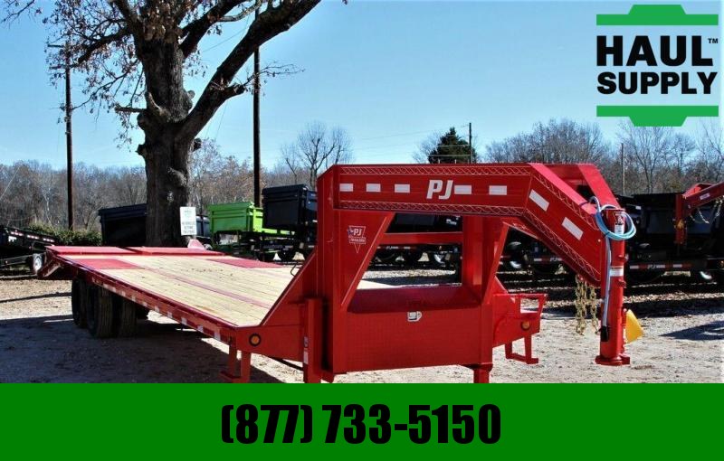 PJ Trailers 8.5X32 25K PJ Gooseneck Monster Ramps 5'D PJ Trailers 8.5X32 25K PJ Gooseneck Monster Ramps 5'D