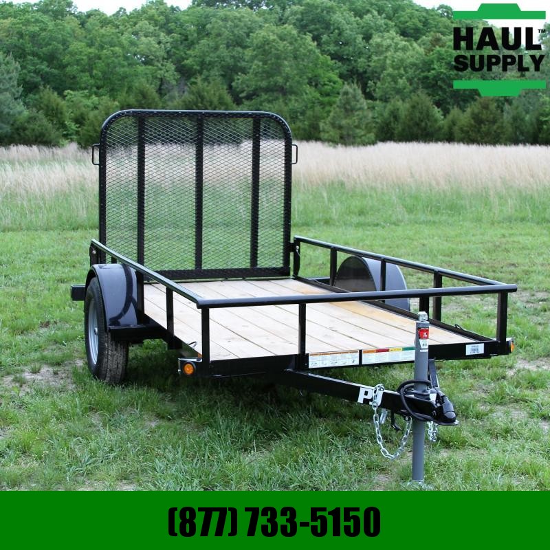 PJ Trailers 60X10 Angle Utility Trailer with 4ft Gat PJ Trailers 60X10 Angle Utility Trailer with 4ft Gat
