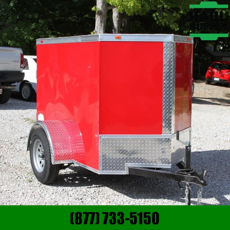 Traveler Cargo 4X6 V-nose Cargo Trailer Rear Ramp LEDs Traveler Cargo 4X6 V-nose Cargo Trailer Rear Ramp LEDs