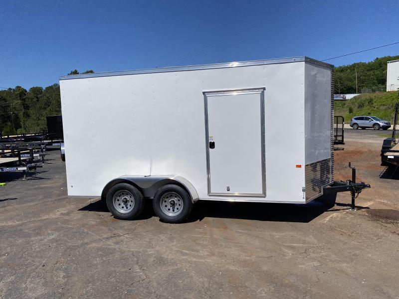 New 2020 Rock Solid 7ft x 14ft 7k Tandem Axle Bumper Pull Enclosed w/6ft walls (White) New 2020 Rock Solid 7ft x 14ft 7k Tandem Axle Bumper Pull Enclosed w/6ft walls (White)