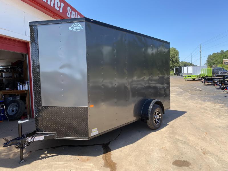 New 2020 Rock Solid 6ft x 12ft 3.5k Single Axle Bumper Pull Enclosed w/7ft walls (Charcoal Gray w/ BO) New 2020 Rock Solid 6ft x 12ft 3.5k Single Axle Bumper Pull Enclosed w/7ft walls (Charcoal Gray w/ BO)