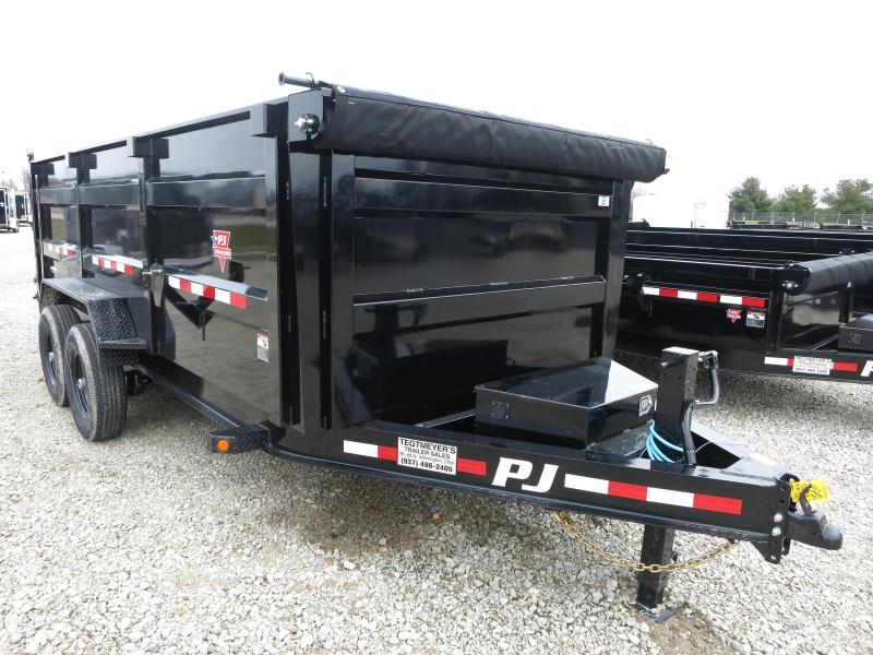 PJ Trailers 16' x 83" Low Pro High Side Dump Trailer PJ Trailers 16' x 83" Low Pro High Side Dump Trailer