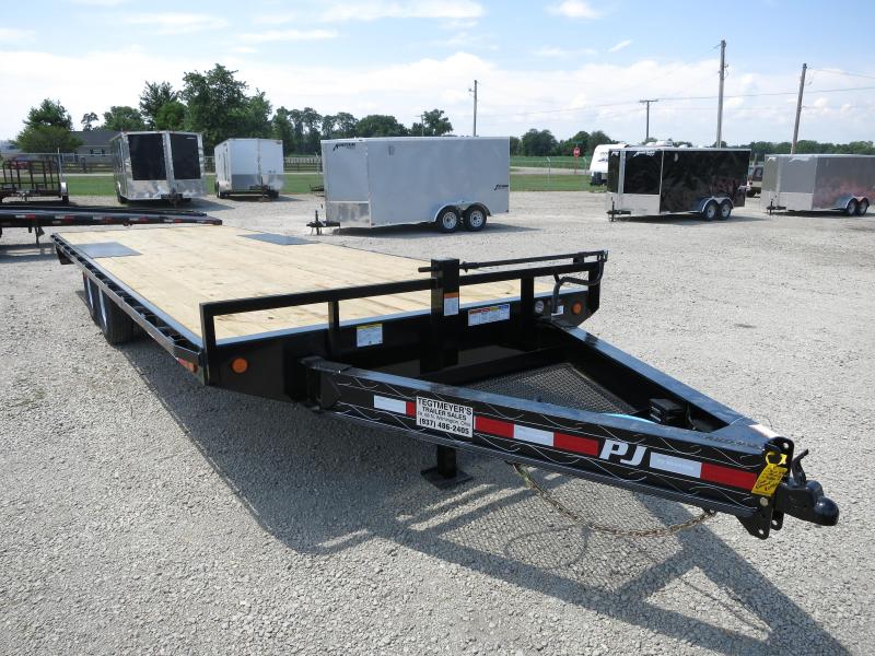 PJ Trailers 24' Deckover Flatbed Trailer w/ Ramps PJ Trailers 24' Deckover Flatbed Trailer w/ Ramps