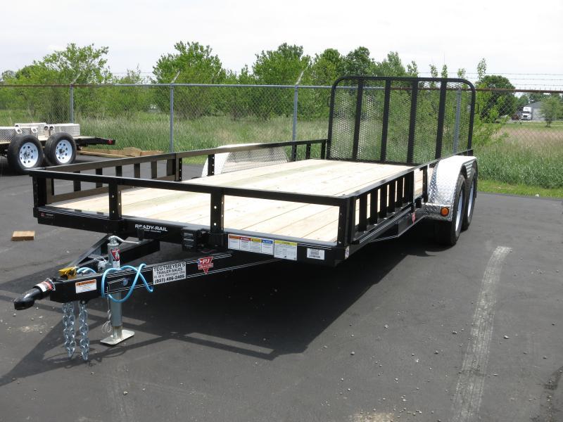 PJ Trailers 7' x16' Utility Trailer w/ Gate -Side ATV Ramps PJ Trailers 7' x16' Utility Trailer w/ Gate -Side ATV Ramps
