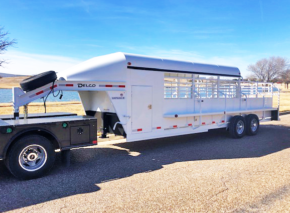 2020 24' White Delco Stock Trailer 2020 24' White Delco Stock Trailer
