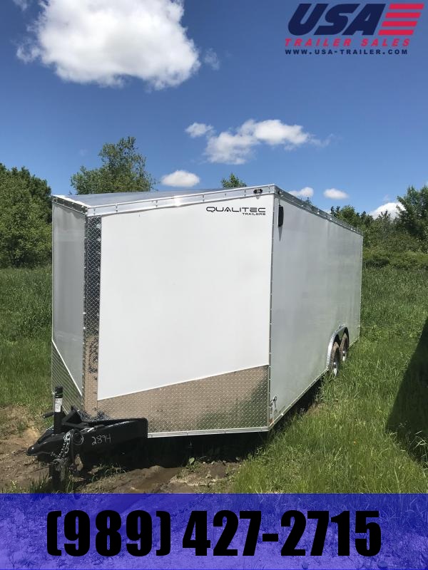 2020 Qualitec 8.5 x 20 white Ramp Car hauler 2020 Qualitec 8.5 x 20 white Ramp Car hauler
