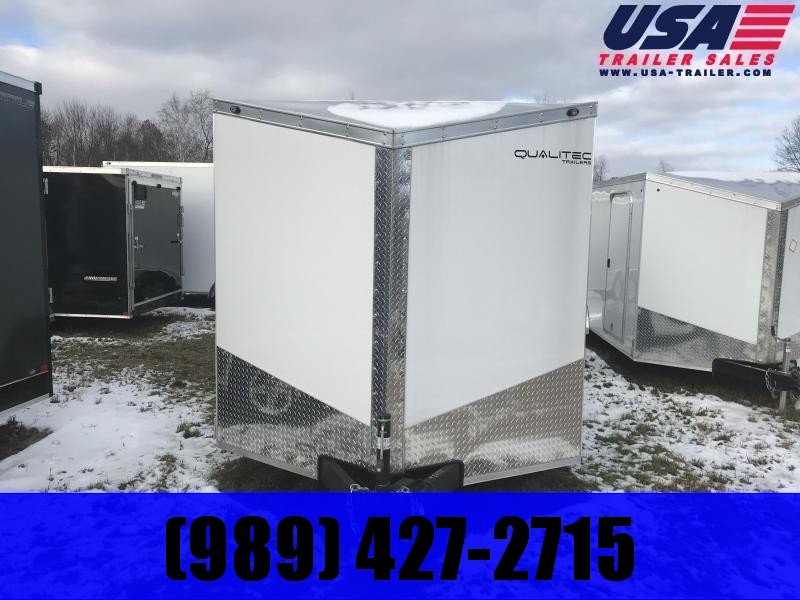 2020 Qualitec 7x14 White Ramp Enclosed +12 2020 Qualitec 7x14 White Ramp Enclosed +12