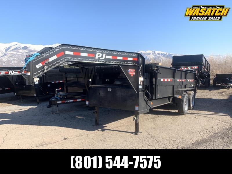 PJ 7x16 ft Heavy Duty Low-Pro Dump Trailer PJ 7x16 ft Heavy Duty Low-Pro Dump Trailer