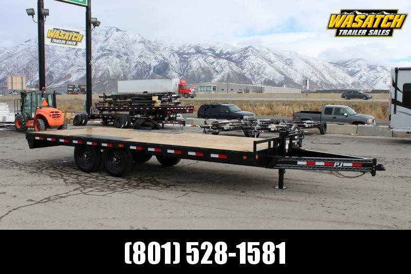 PJ Trailers 8.5x20 8" I-Beam Deckover (F8) Equipment Trailer PJ Trailers 8.5x20 8" I-Beam Deckover (F8) Equipment Trailer