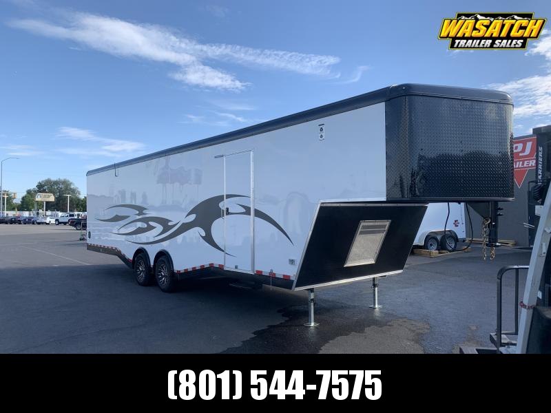 2020 Mirage Trailers White & Black 8.5x38 Xtreme Sport Snowmobile Trailer 2020 Mirage Trailers White & Black 8.5x38 Xtreme Sport Snowmobile Trailer