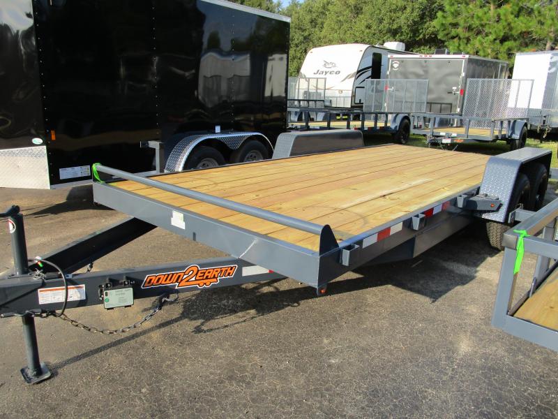 NEW 18' 10K Car Trailer Gray with Black rims LED Lights NEW 18' 10K Car Trailer Gray with Black rims LED Lights
