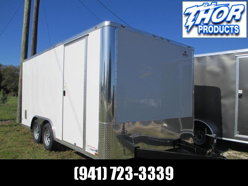 NEW 8.5 X 16 TA Enclosed Trailer w/Ramp Radial Tires Roof vent and sidewall vents and shelf in front NEW 8.5 X 16 TA Enclosed Trailer w/Ramp Radial Tires Roof vent and sidewall vents and shelf in front