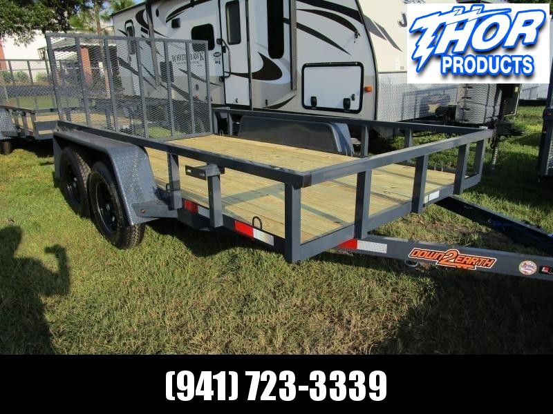 6'4" x 14 TA Utility Trailer W/2 axle brakes Ramp Tube Top GRAY LED Lights RADIAL TIRES 6'4" x 14 TA Utility Trailer W/2 axle brakes Ramp Tube Top GRAY LED Lights RADIAL TIRES