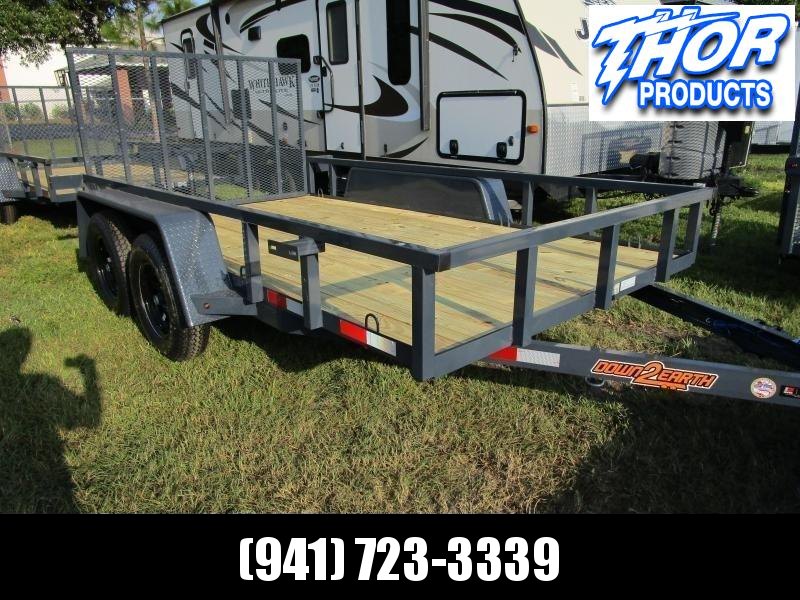 6'4" x 14 TA Utility Trailer W/2 axle brakes Ramp Tube Top GRAY LED Lights RADIAL TIRES 6'4" x 14 TA Utility Trailer W/2 axle brakes Ramp Tube Top GRAY LED Lights RADIAL TIRES