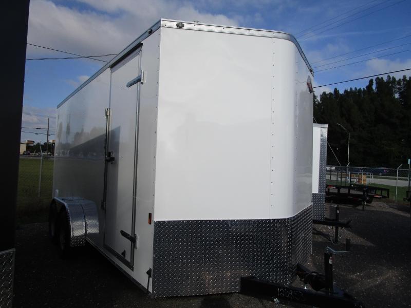 NEW 7X16 TA Trailer V-nose Ramp White with 6 inches of extra height NEW 7X16 TA Trailer V-nose Ramp White with 6 inches of extra height