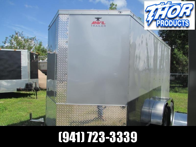 NEW 6x12 TA Enclosed Trailer Silver w/Radial Tires Brakes Ramp NEW 6x12 TA Enclosed Trailer Silver w/Radial Tires Brakes Ramp
