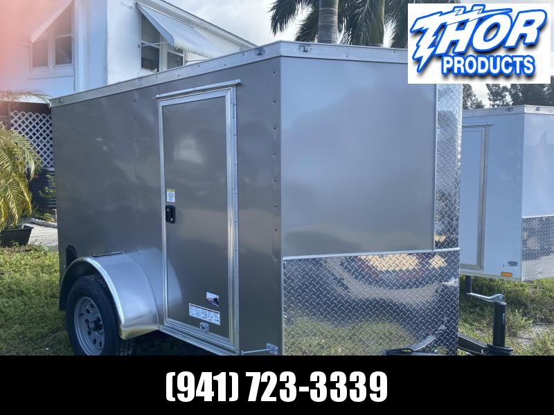 5x8 V-nose Trailer Ramp door and Side Door PEWTER 5x8 V-nose Trailer Ramp door and Side Door PEWTER