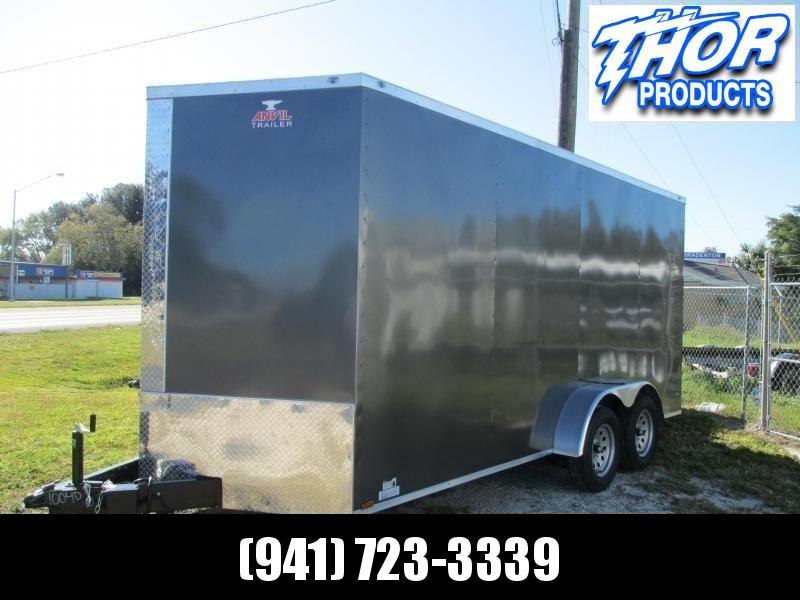 NEW 7x16 Enclosed Trailer Charcoal color 7' Interior Height for UTV hauling w/Ramp and side door!! NEW 7x16 Enclosed Trailer Charcoal color 7' Interior Height for UTV hauling w/Ramp and side door!!