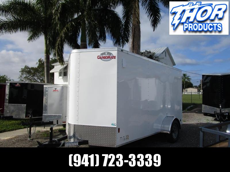 6X12 SA WHITE TRAILER W/SIDE DOOR AND REAR RAMP 6X12 SA WHITE TRAILER W/SIDE DOOR AND REAR RAMP