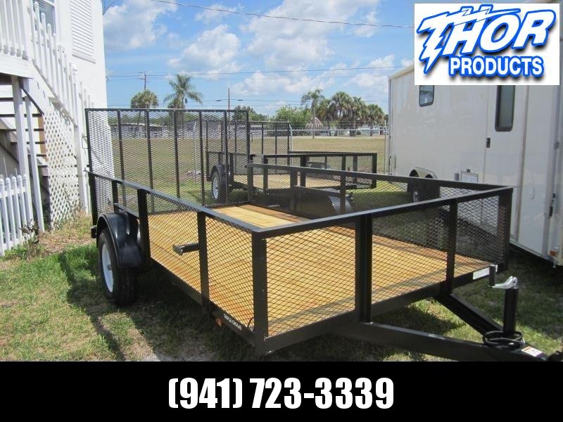 6'4 x 12 SA Utility Trailer w/2' Mesh Sides and Ramp 6'4 x 12 SA Utility Trailer w/2' Mesh Sides and Ramp