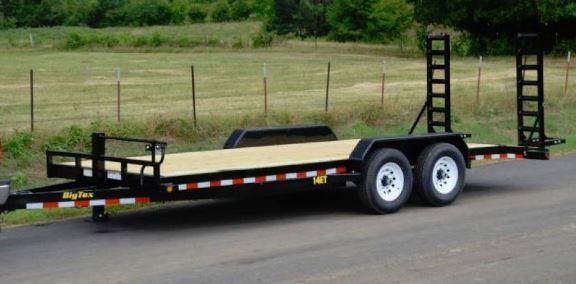 14ET Heavy Duty BIG TEX 20' TANDEM AXLE EQUIPMENT TRAILER W/Knee Ramps 14ET Heavy Duty BIG TEX 20' TANDEM AXLE EQUIPMENT TRAILER W/Knee Ramps