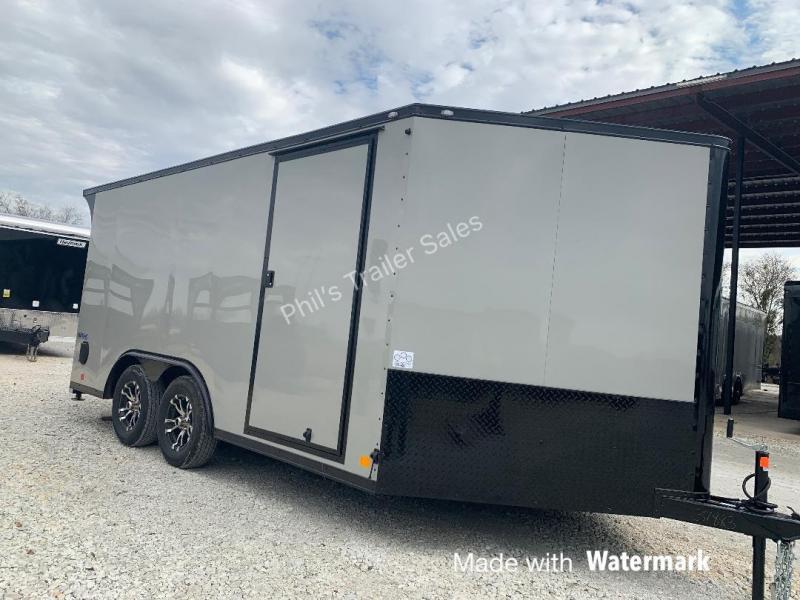 MOTORCYCLE TRAILER 8.5x14+ 3 v DOVE BLACKED OUT trim ENCLOSED Motorcycle Trailer MOTORCYCLE TRAILER 8.5x14+ 3 v DOVE BLACKED OUT trim ENCLOSED Motorcycle Trailer