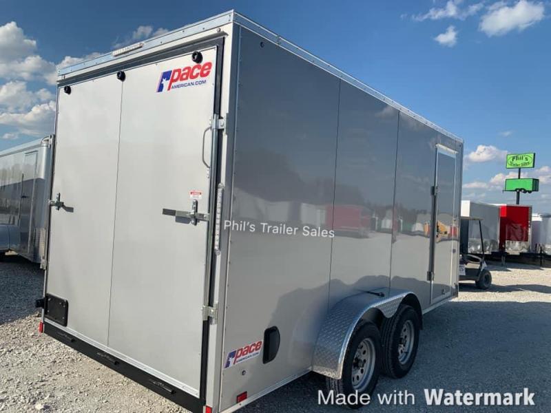 ENCLOSED TRAILER 7X16 + 30 SLANT NOSE SCREWLESS Pace SE model UPGRADED Enclosed Cargo Trailer ENCLOSED TRAILER 7X16 + 30 SLANT NOSE SCREWLESS Pace SE model UPGRADED Enclosed Cargo Trailer