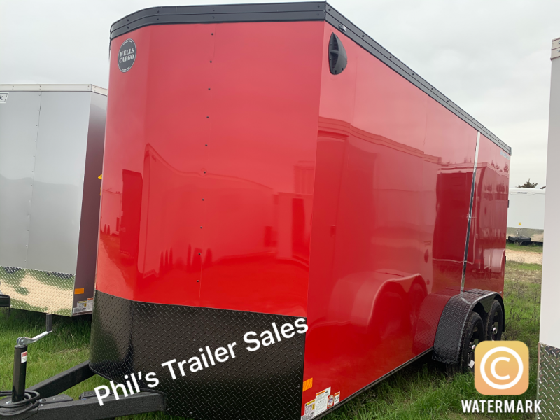 Wells Cargo 7X14 + V ENCLOSED TRAILER COMMERCIAL GRADE ROAD FORCE Enclosed Cargo Trailer Wells Cargo 7X14 + V ENCLOSED TRAILER COMMERCIAL GRADE ROAD FORCE Enclosed Cargo Trailer