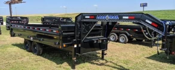 Load Trail 96" x 16' Gooseneck Deckover Dump Trailer Load Trail 96" x 16' Gooseneck Deckover Dump Trailer