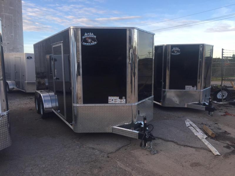 7x16 Black V nose Cargo Trailer .040 Skin Thickness 7x16 Black V nose Cargo Trailer .040 Skin Thickness