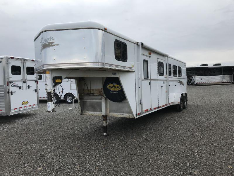 2001 4 HORSE BISON COACH GOOSENECK W/DRESS HORSE TRAILER 2001 4 HORSE BISON COACH GOOSENECK W/DRESS HORSE TRAILER