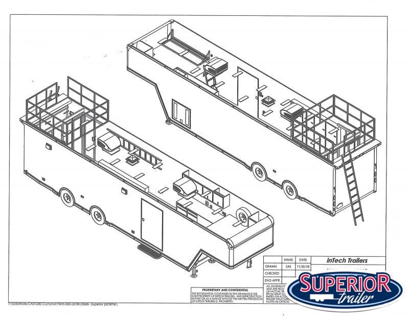 2020 inTech 8.5 x 40 Gooseneck ALUMINUM FRAME LOADED w/ Rear Glass Doors 2020 inTech 8.5 x 40 Gooseneck ALUMINUM FRAME LOADED w/ Rear Glass Doors
