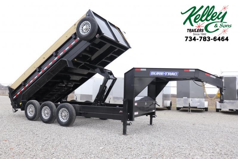 2020 Sure-Trac 82INx16 21K Low Pro Scissor Pro Gooseneck Dump Trailer 2020 Sure-Trac 82INx16 21K Low Pro Scissor Pro Gooseneck Dump Trailer