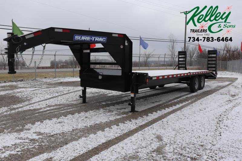 2020 Sure-Trac 8.5x20+4 15K Standard Duty Beavertail GN Deckover Flatbed Trailer 2020 Sure-Trac 8.5x20+4 15K Standard Duty Beavertail GN Deckover Flatbed Trailer