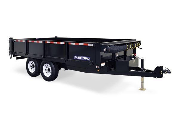 2018 Sure-Trac 96x14 HD Deckover Dump w/Fold-Down Sides Dump Trailer 2018 Sure-Trac 96x14 HD Deckover Dump w/Fold-Down Sides Dump Trailer