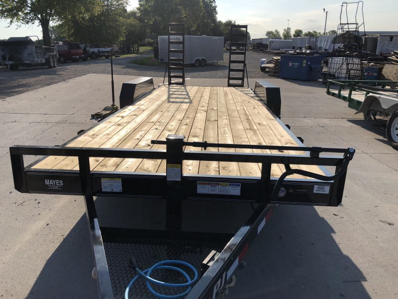 2020 83x22 Foot (20+2) 6 Inch Channel PJ Trailers CC222 Equipment Trailer - Fold Up Ramps (GVW: 14000) 2020 83x22 Foot (20+2) 6 Inch Channel PJ Trailers CC222 Equipment Trailer - Fold Up Ramps (GVW: 14000)