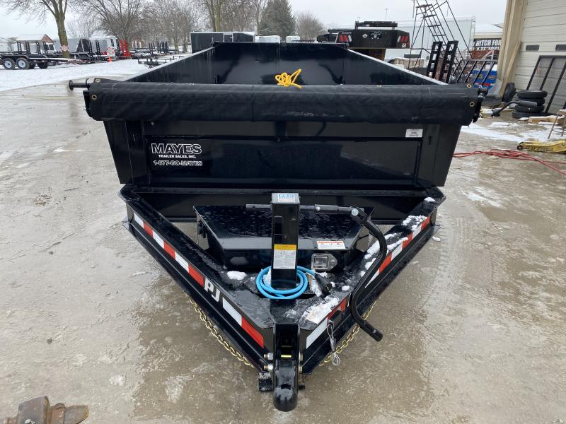 2020 83x16 TA Low Pro PJ Trailers DL162 Dump Trailer - Split/Spread Gate - Tarp Kit - Scissor Hoist - Spare Tire MOUNT ONLY (GVW: 14000) 2020 83x16 TA Low Pro PJ Trailers DL162 Dump Trailer - Split/Spread Gate - Tarp Kit - Scissor Hoist - Spare Tire MOUNT ONLY (GVW: 14000)