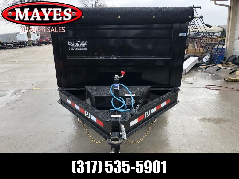 2020 83x14 TA Low Pro High Side PJ Trailers DM142 Dump Trailer - Split/Spread Gate - 3 Inch Pintle Eye - Tarp Kit (GVW: 14000) 2020 83x14 TA Low Pro High Side PJ Trailers DM142 Dump Trailer - Split/Spread Gate - 3 Inch Pintle Eye - Tarp Kit (GVW: 14000)