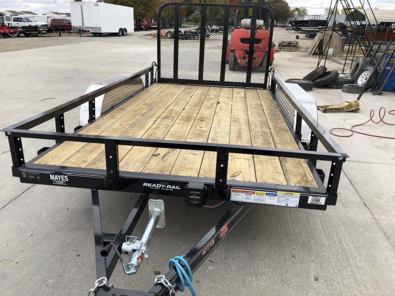 2020 77x12 TA PJ Trailers UK122 Utility Trailer - Straight Deck - Fold In Gate (GVW: 7000) 2020 77x12 TA PJ Trailers UK122 Utility Trailer - Straight Deck - Fold In Gate (GVW: 7000)