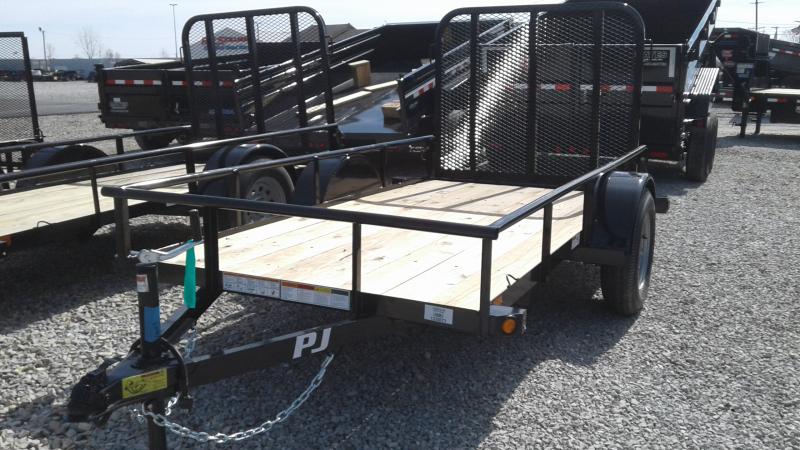 2020 60x10 SA PJ Trailers E6101 Utility Trailer - Straight Deck - 4 Foot Fold Up Gate (GVW: 2995) 2020 60x10 SA PJ Trailers E6101 Utility Trailer - Straight Deck - 4 Foot Fold Up Gate (GVW: 2995)