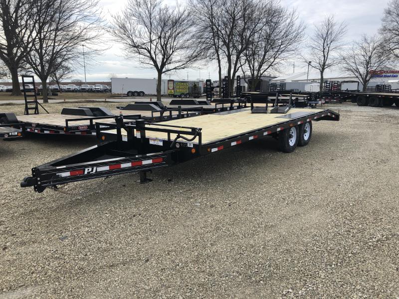 2019 96x22 (19+3) PJ Trailers 22' x 8" I-Beam Deckover Trailer - Spare Tire MOUNT ONLY - Fold Up Ramps - Dovetail (14000) 2019 96x22 (19+3) PJ Trailers 22' x 8" I-Beam Deckover Trailer - Spare Tire MOUNT ONLY - Fold Up Ramps - Dovetail (14000)