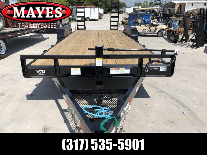 2020 83x22 Foot (20+2) TA PJ Trailers CC222 Equipment Trailer - Fold Up Ramps (GVW: 14000) 2020 83x22 Foot (20+2) TA PJ Trailers CC222 Equipment Trailer - Fold Up Ramps (GVW: 14000)