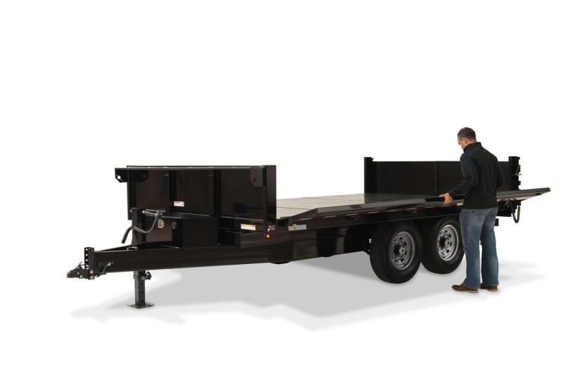 2020 Sure-Trac 14' x 8' Deckover Dump w/ Fold-Down Sides Dump Trailer 2020 Sure-Trac 14' x 8' Deckover Dump w/ Fold-Down Sides Dump Trailer
